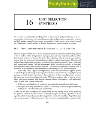 An Introduction To Text-To-Speech Synthesis