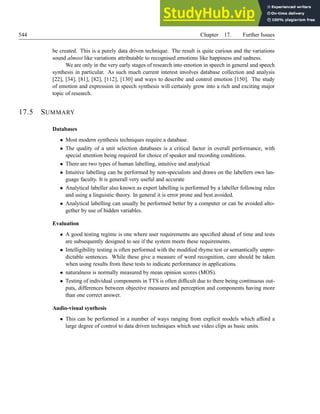 An Introduction To Text-To-Speech Synthesis