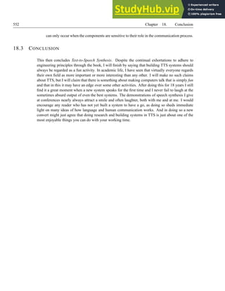 An Introduction To Text-To-Speech Synthesis