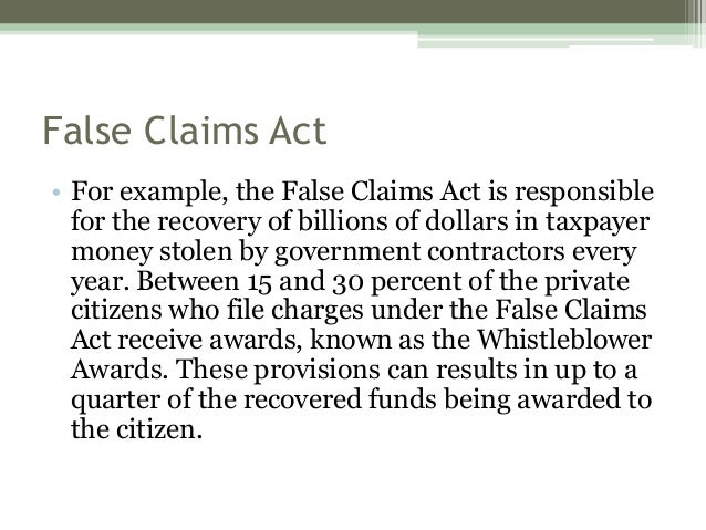 An Introduction to the False Claims Act
