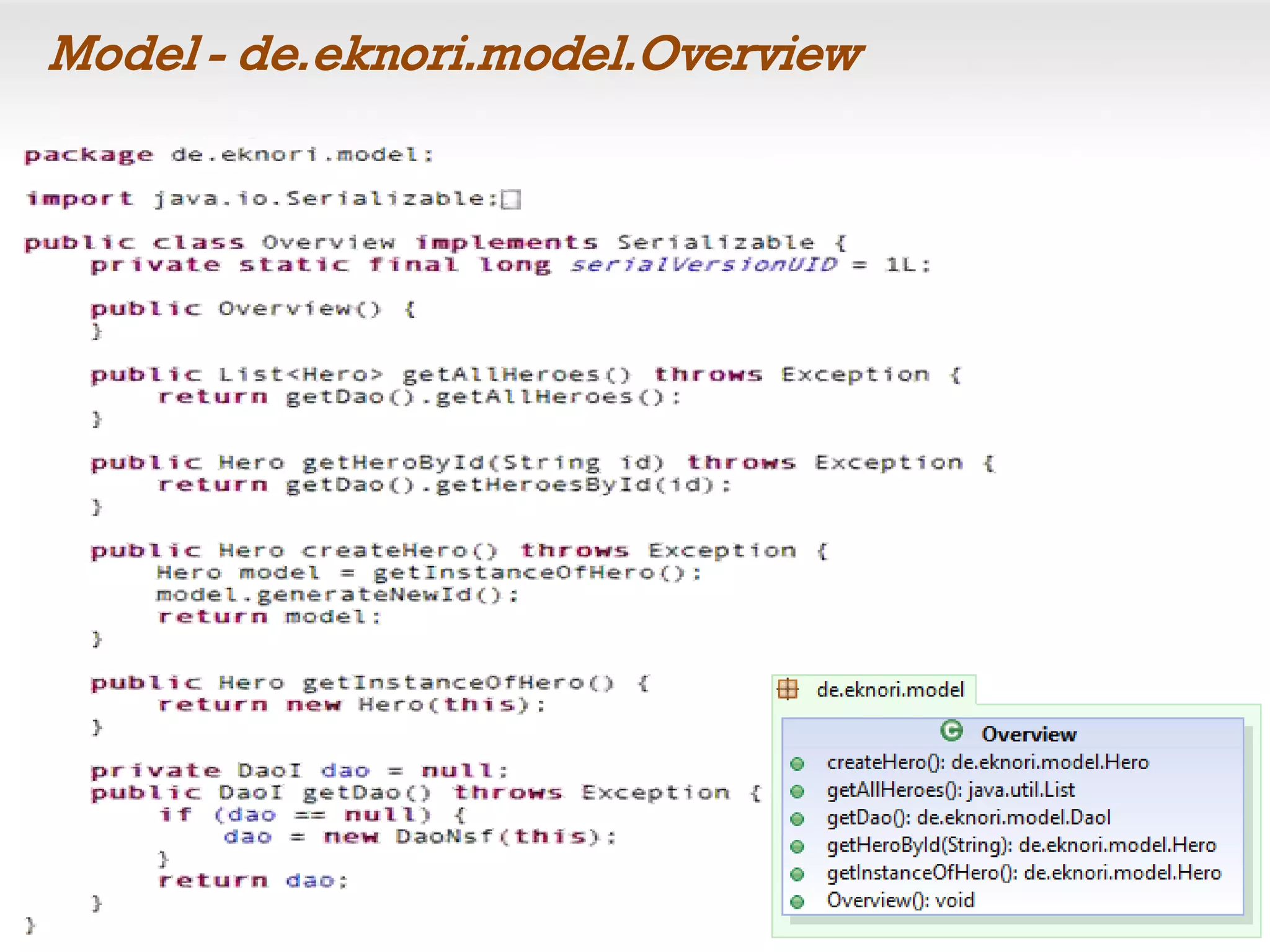 Model - de.eknori.model.Overview
 