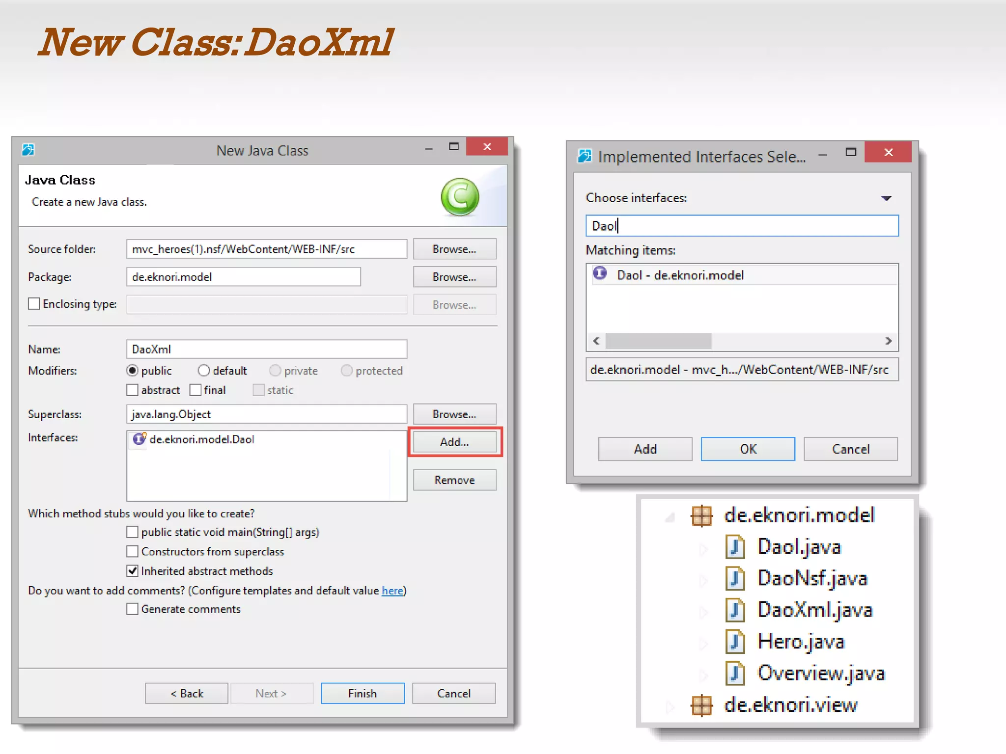 New Class:DaoXml
 