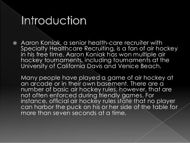 An Introduction To The Rules Of Air Hockey