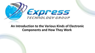 An Introduction to the Various Kinds of Electronic
Components and How They Work
 
