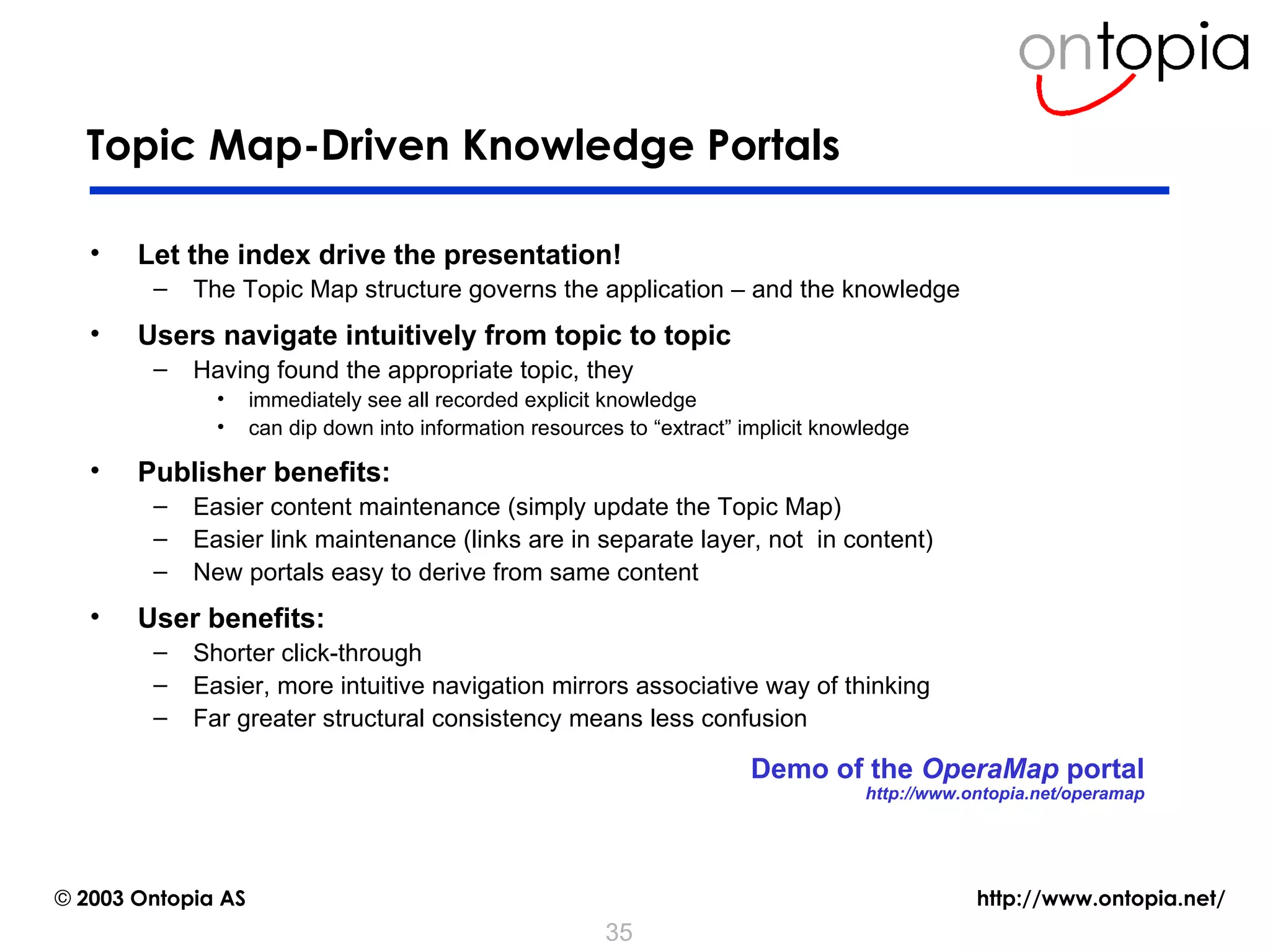 An introduction to topic maps,ontologies and published subjects | PPT