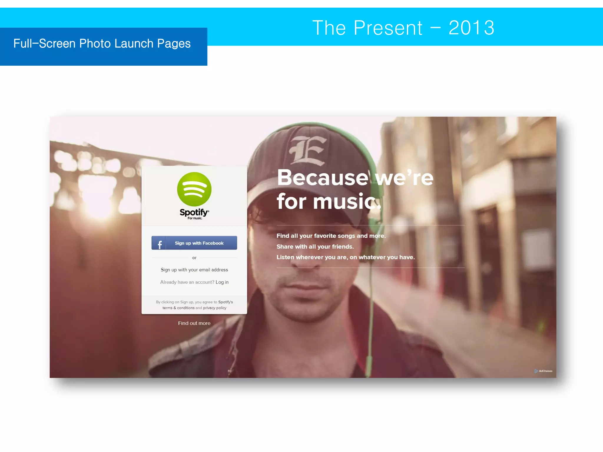 Full-Screen Photo Launch Pages

The Present - 2013

 