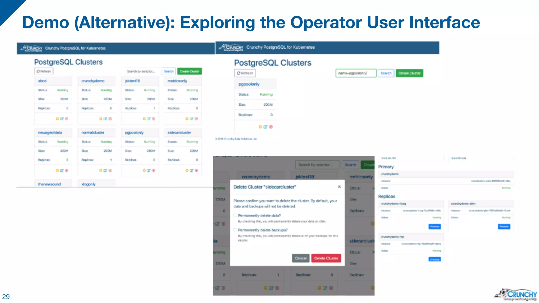 Demo (Alternative): Exploring the Operator User Interface 29 
