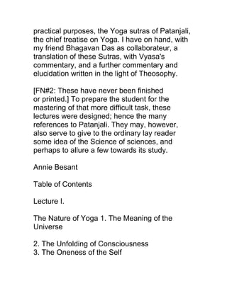 The Four Chapters of the Yoga Sutras - Beyogi