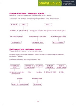 Paper Reference Library An Introductory Guide To Citing References Library Information Services ...