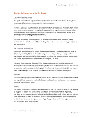 An introductory guide to implementation (ces) | PDF