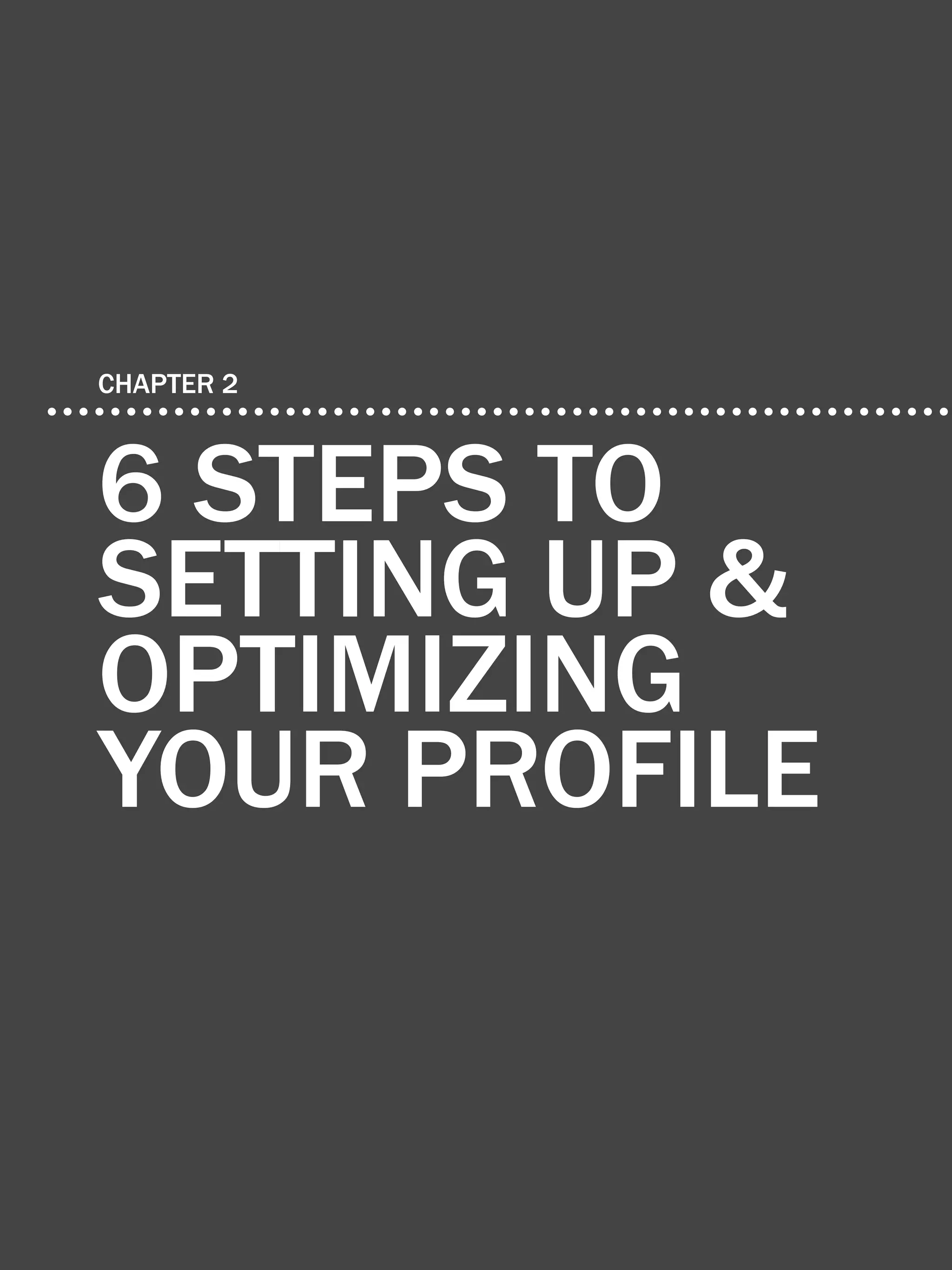19             How to use Twitter for business




   CHAPTER 2



   6 Steps to
   Setting up &
   optimizing
   your profile

Share This Ebook!



www.Hubspot.com
 