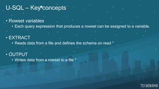 Sql Rowset An intro to Azure Data Lake | PPTX