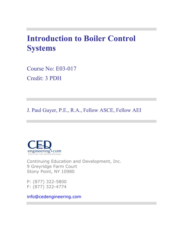 Introduction to Boiler Control Systems | PDF