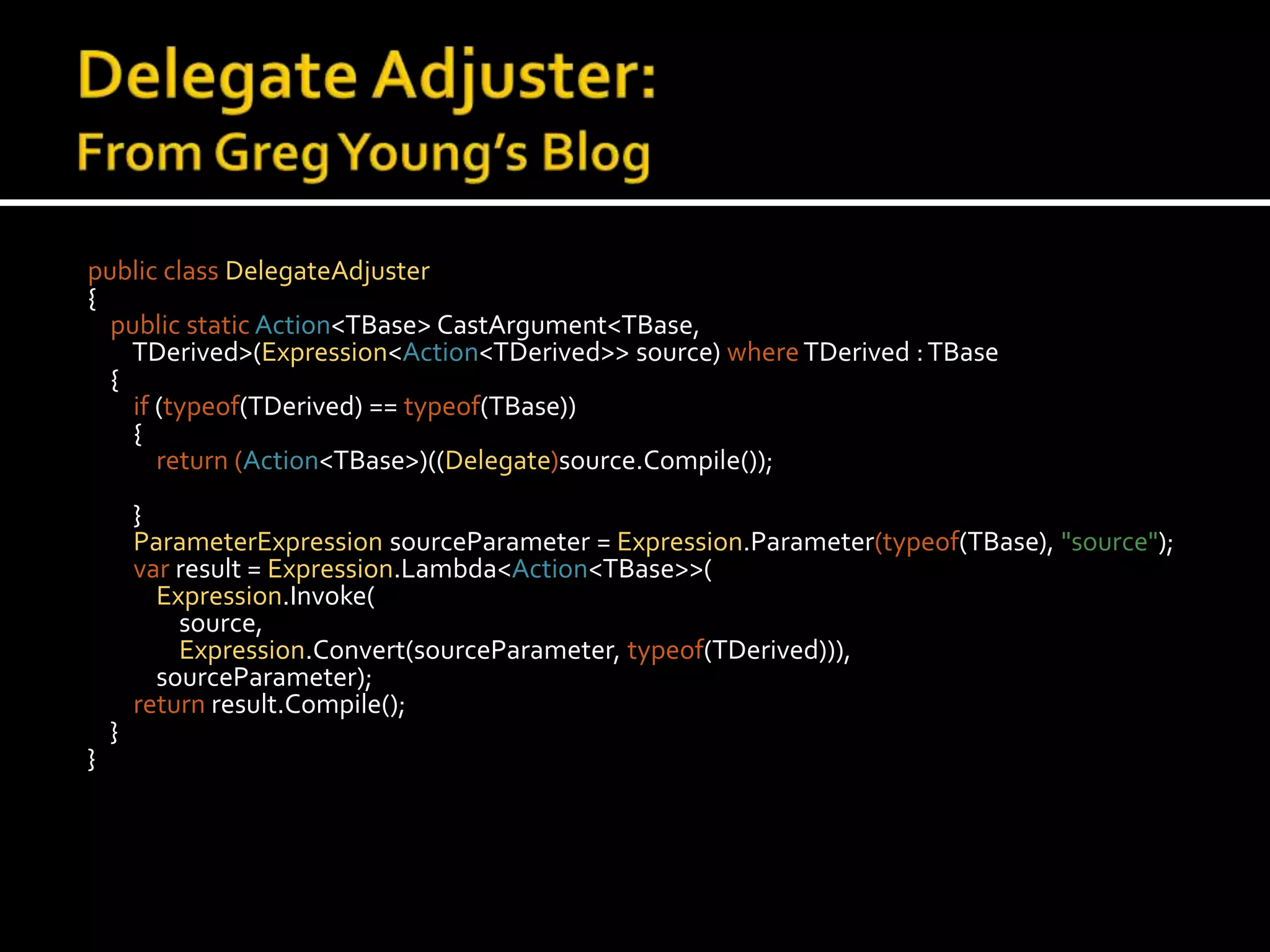 A Command MethodnamespaceProgNetDemo{public classCatalogItem    { public void Retire()      	{        	}    }}Now we add a behaviour