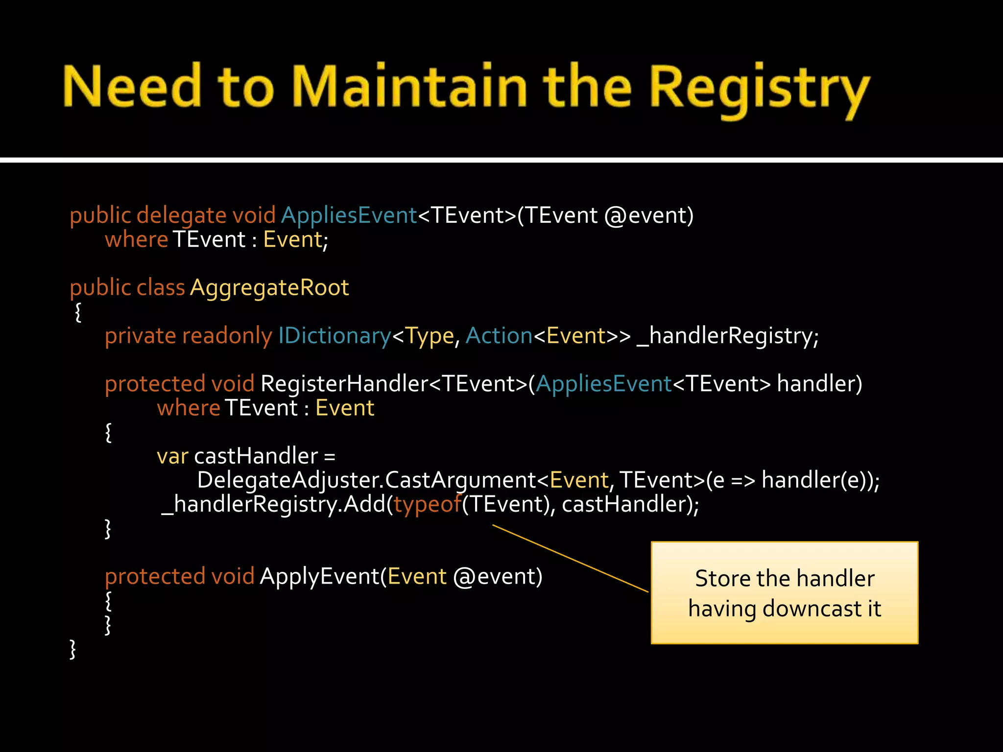 Some State To ChangenamespaceProgNetDemo{public classCatalogItem    {privatebool _retired; public void Retire()      	{        	}    }}Some state that will need to be mutated