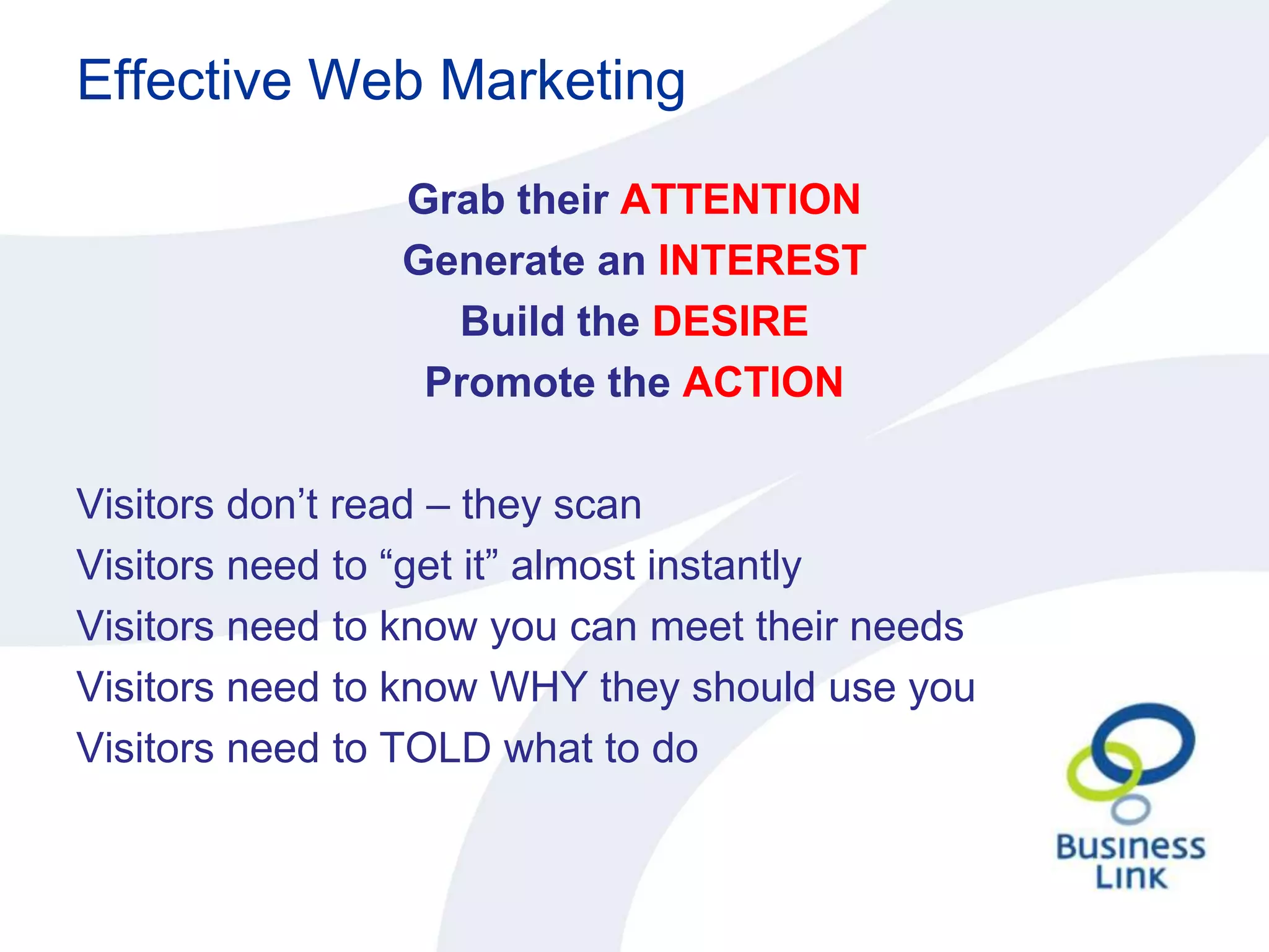 Gives credibility to your business