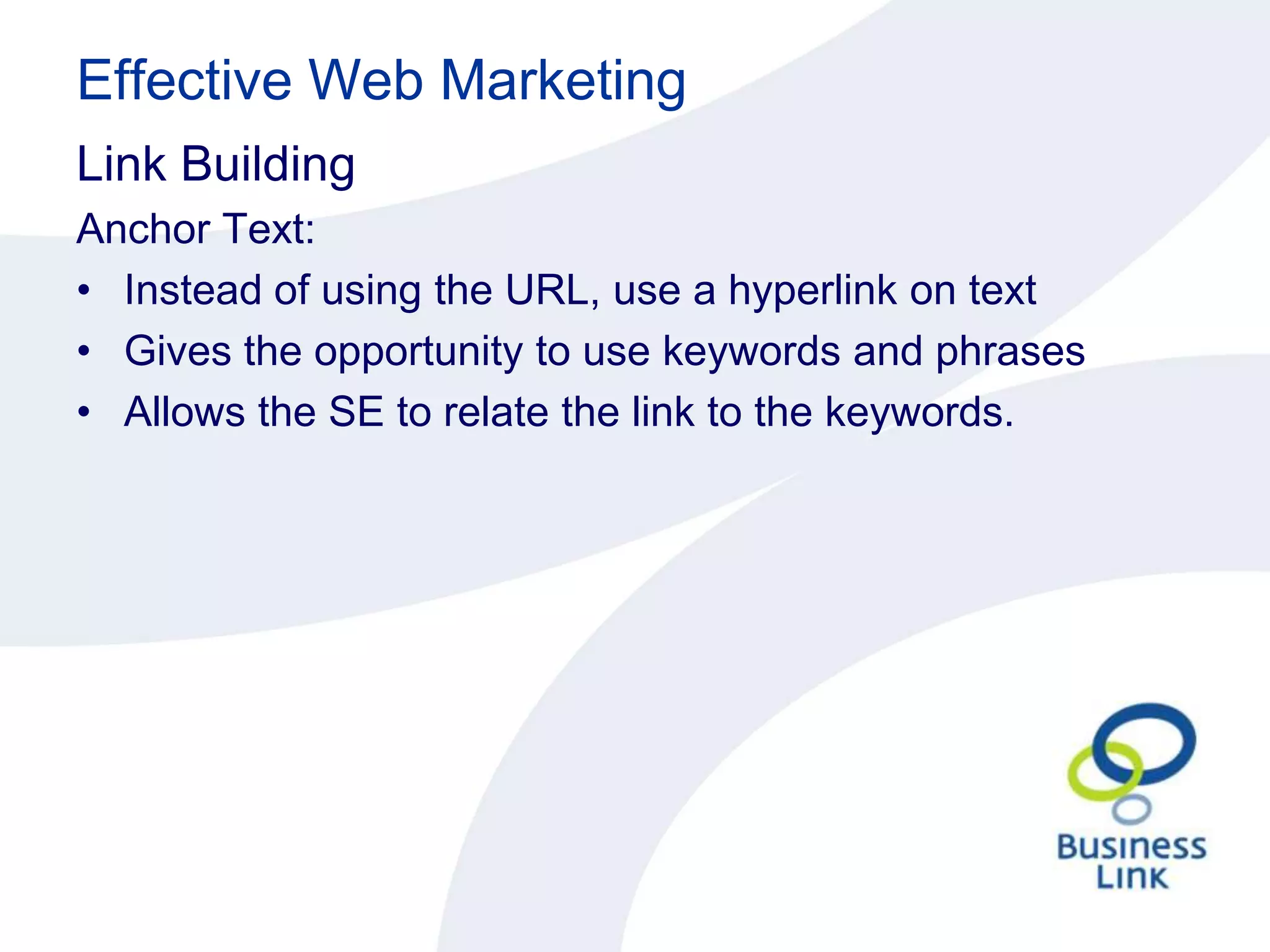 Check NavigationEffective Web MarketingHow many people visit your site?