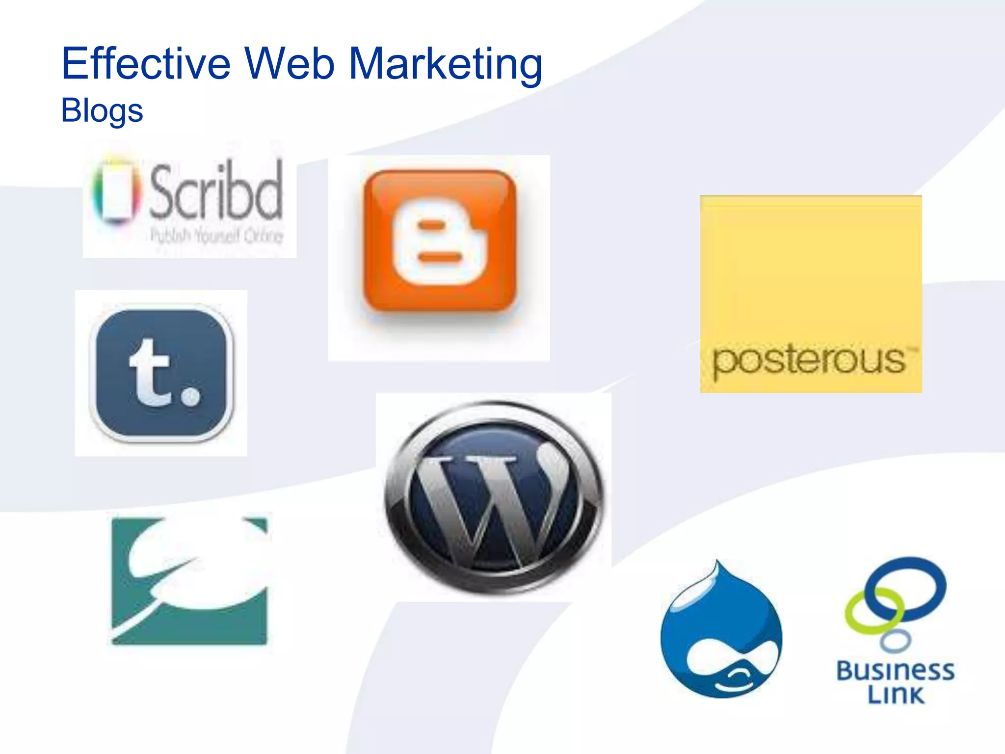 How do these compare to the targets set in the business objectives?Effective Web MarketingWhy Google?Google is still the number one search engine