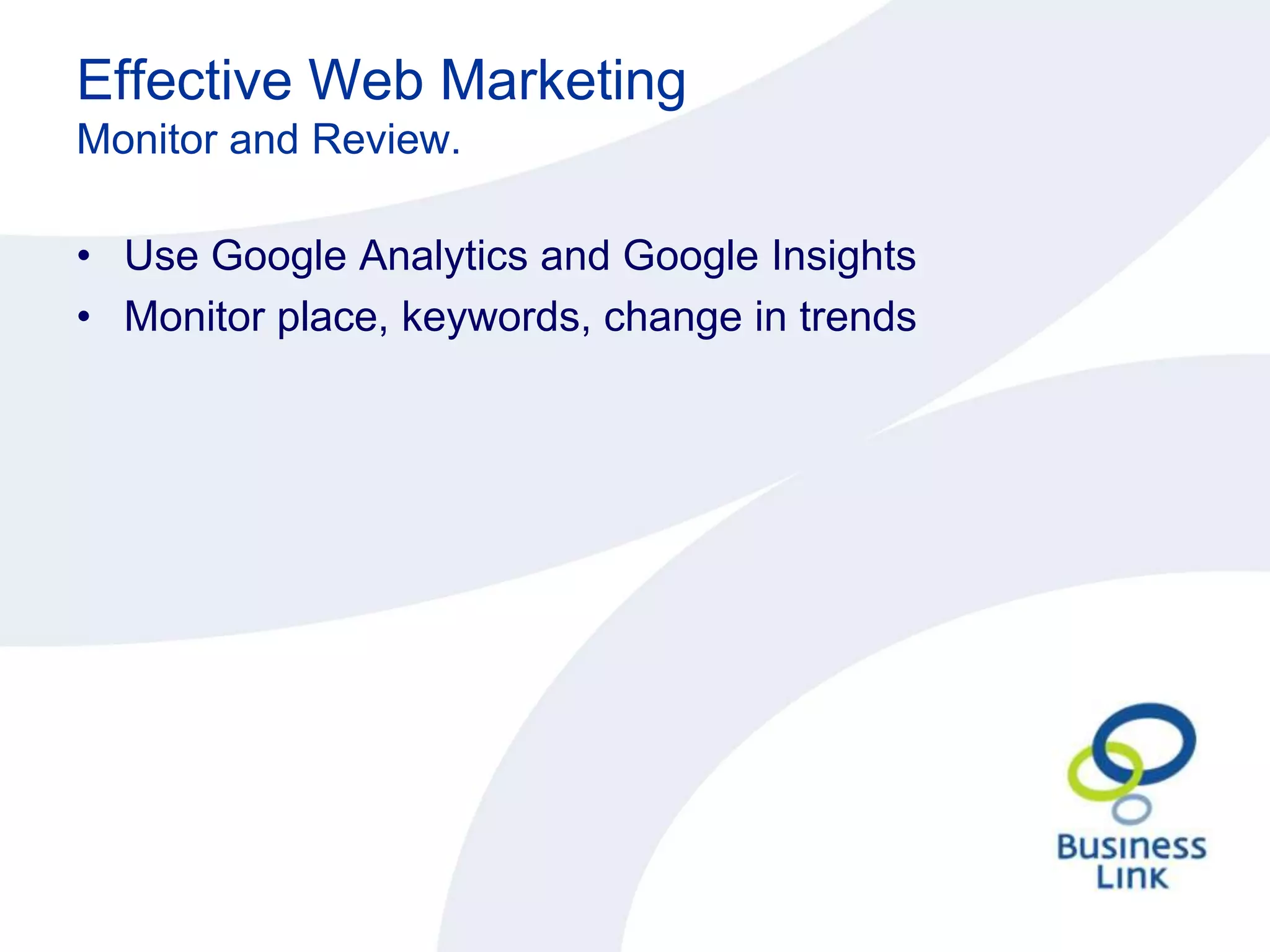 Effective Web MarketingCall to ActionClick here to buy