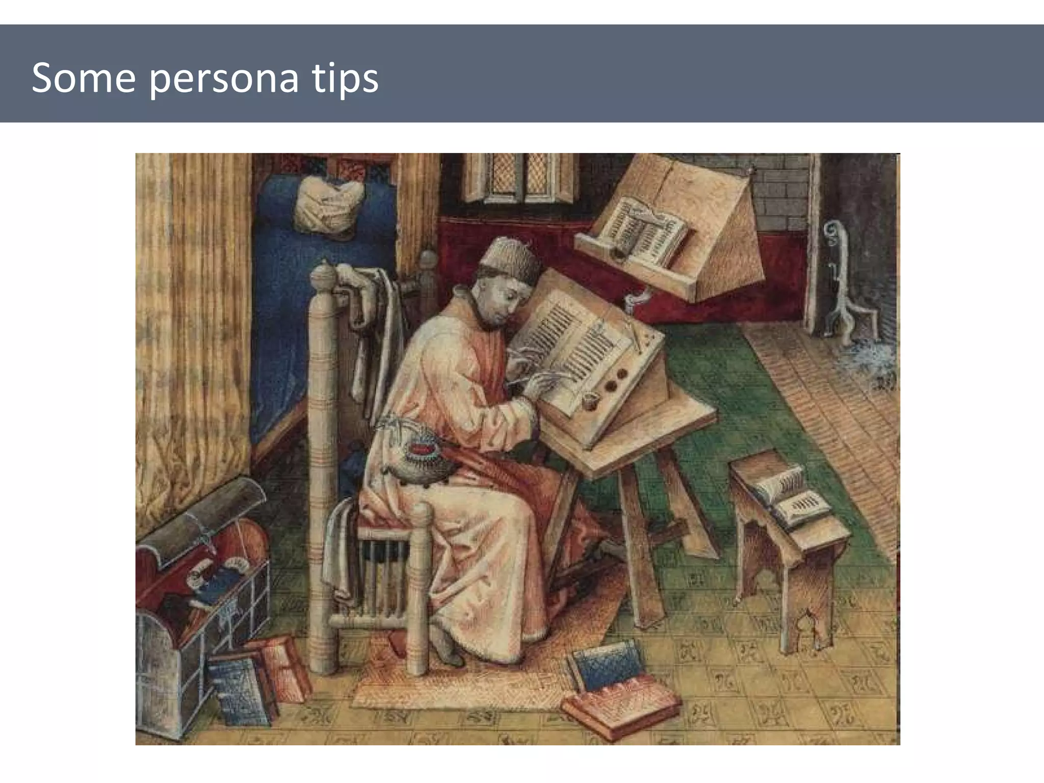 Some persona tips 