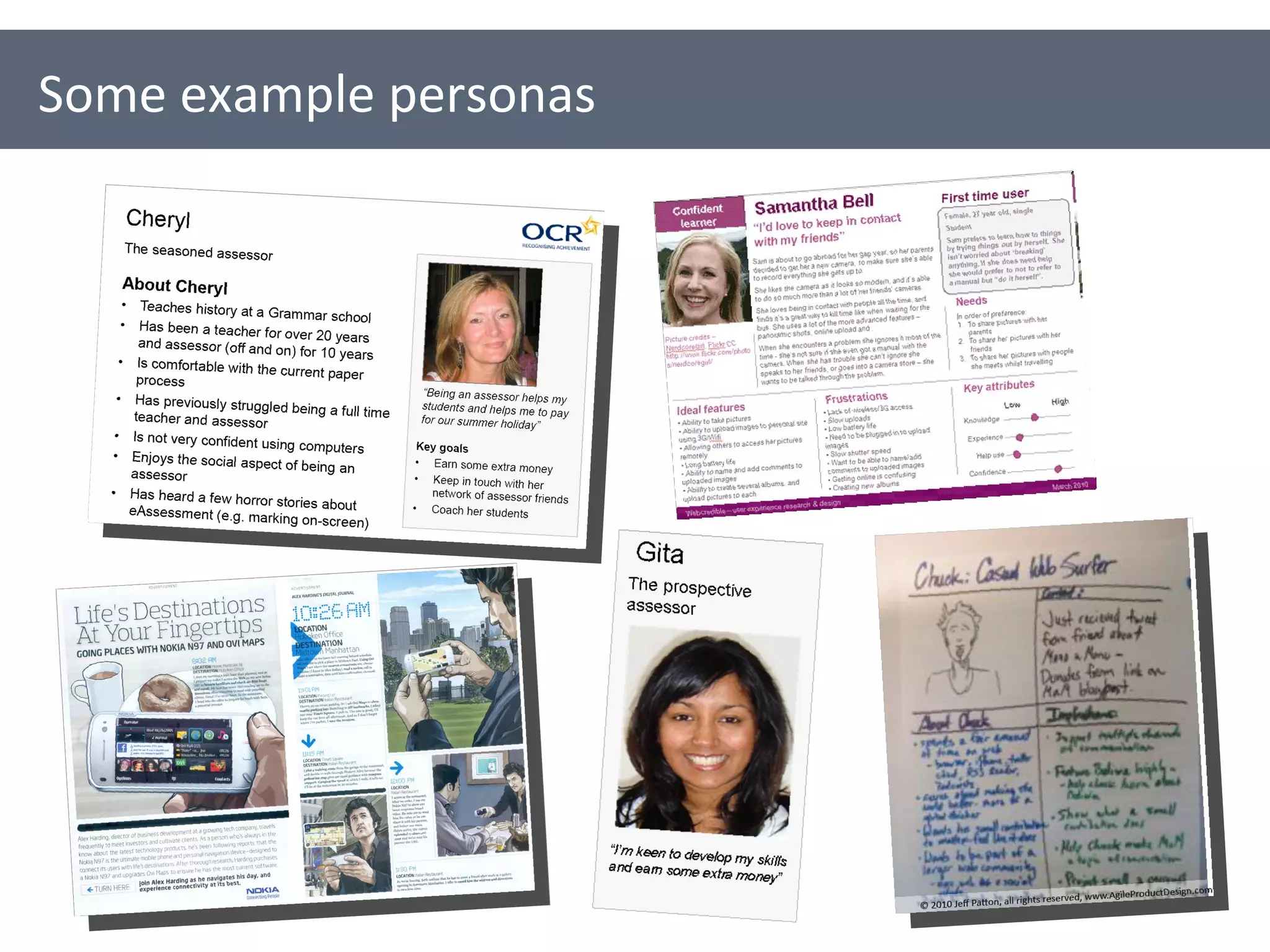 Some example personas 