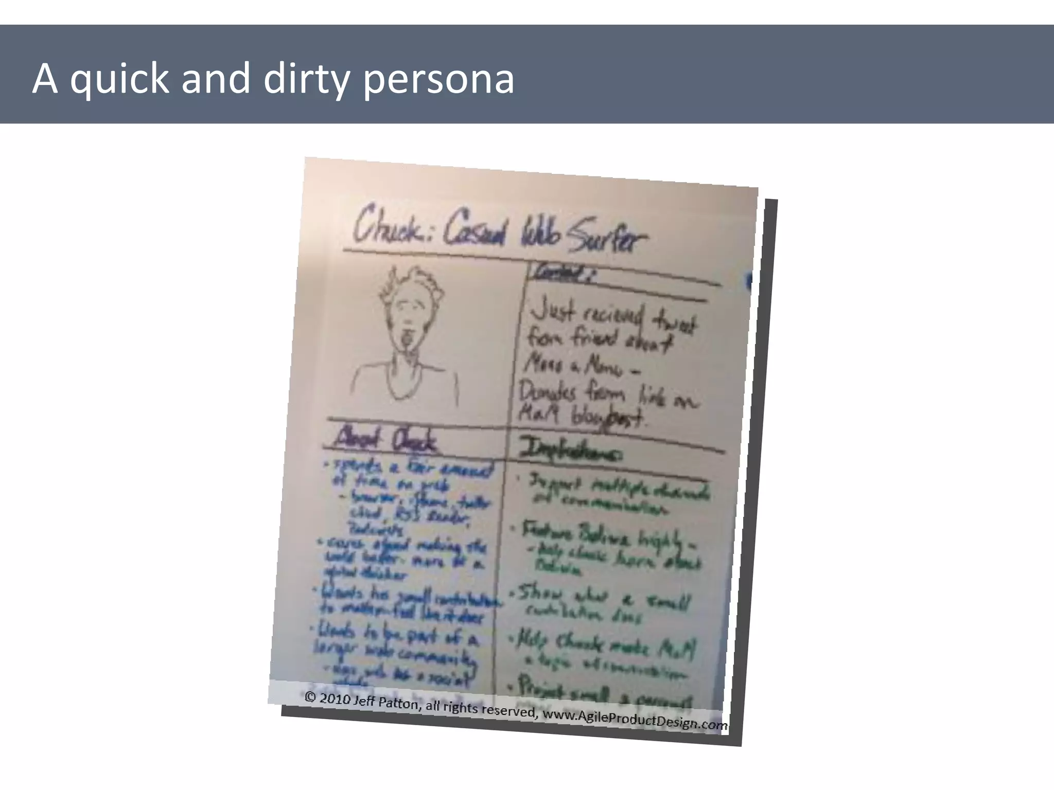 A quick and dirty persona 