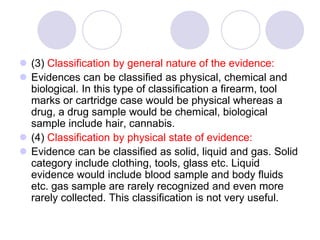 Evidence Classified An intro to phy evi | PPT