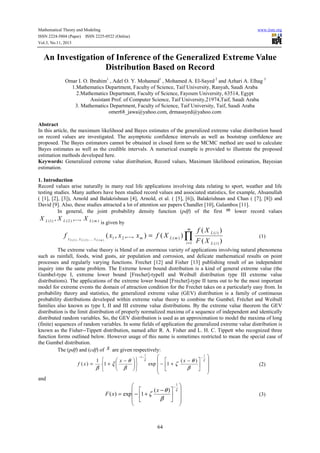 An investigation of inference of the generalized extreme value ...