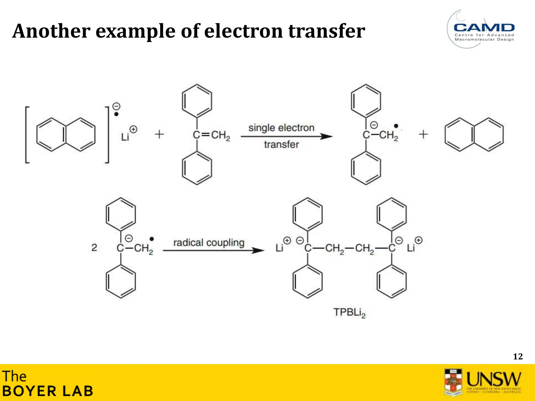 12
Another example of electron transfer
 