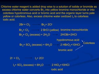 Colorless Reagent qualitative inorganic analysis anions dry and wet | PPT