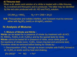 qualitative inorganic analysis anions dry and wet | PPT
