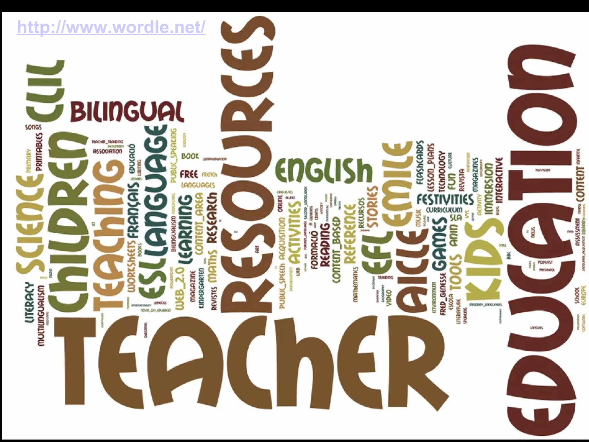 WORDLE: tags facebook Lídia http:// www.wordle.net / 