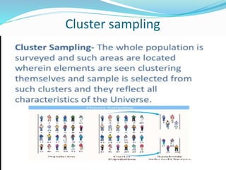 Cluster sampling
 