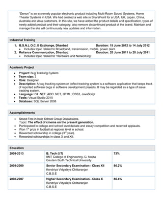 Anish Gupta CV (UI and SharePoint developer) | PDF