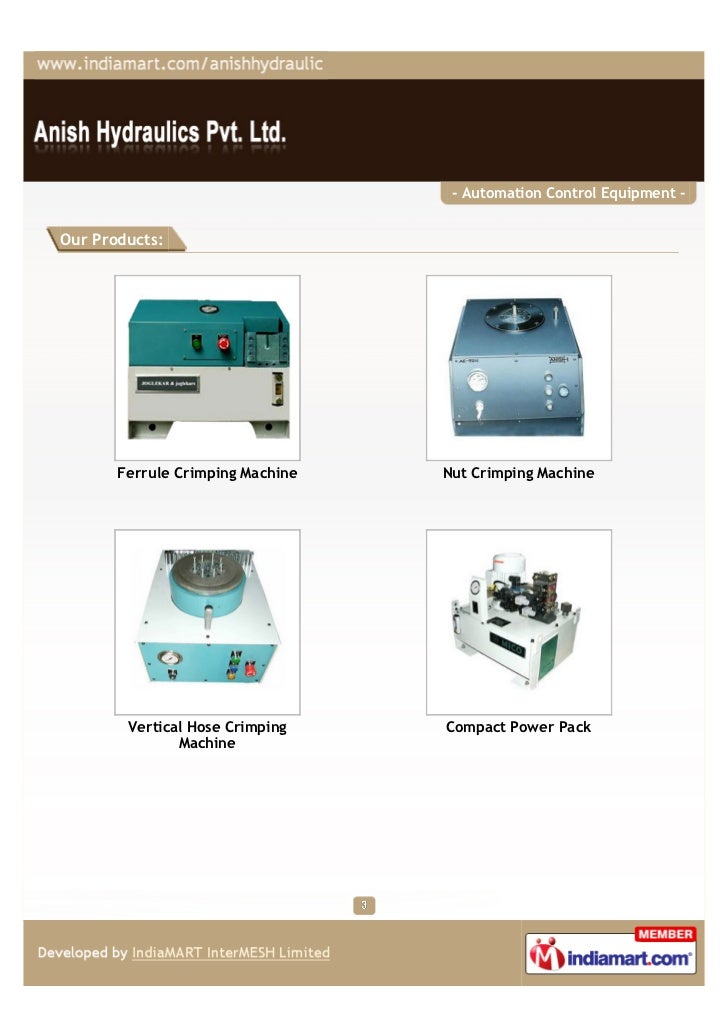Anish Hydraulics Private Limited, Pune, Automation Control Equipment