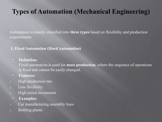 Automation and Modern Technologies in Mechanical Engineering: Enhancing ...