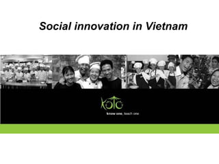 Social innovation in Vietnam 