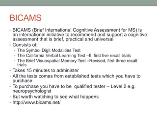 Cognition and MS | PPTX