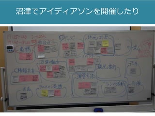 沼津でアイディアソンを開催したり
 