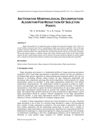 An iterative morphological decomposition algorithm for reduction of ...