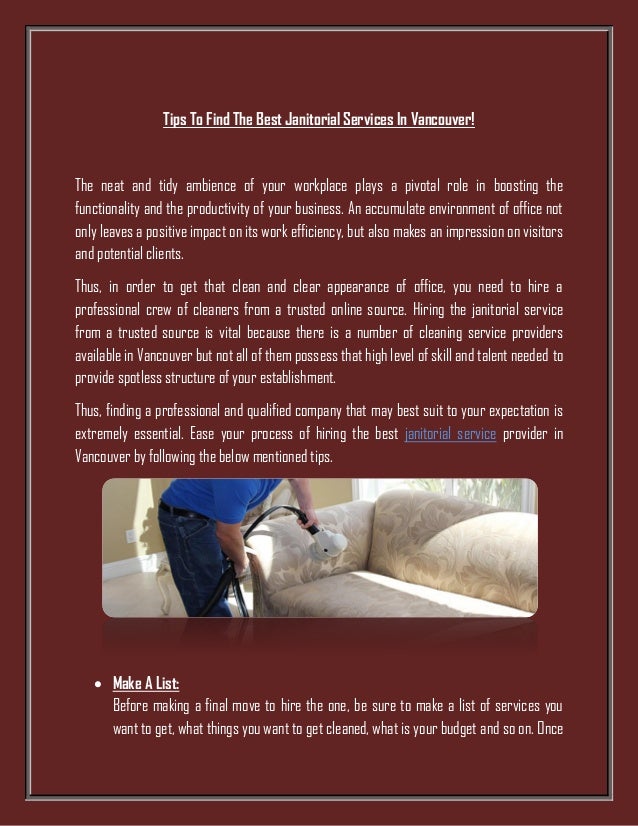 best janitorial services