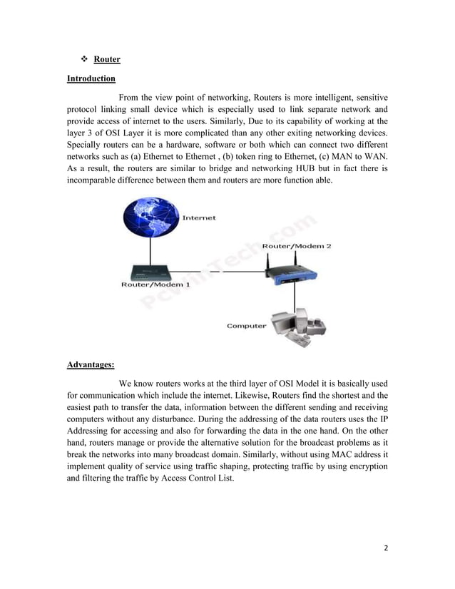 Networking Devices & Its Advantages and Disadvantages