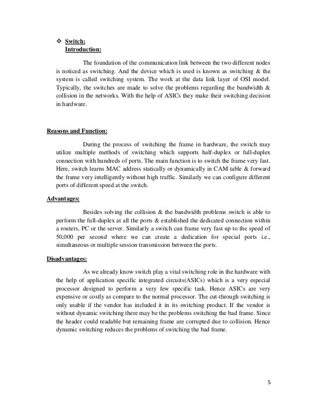 Networking Devices & Its Advantages and Disadvantages