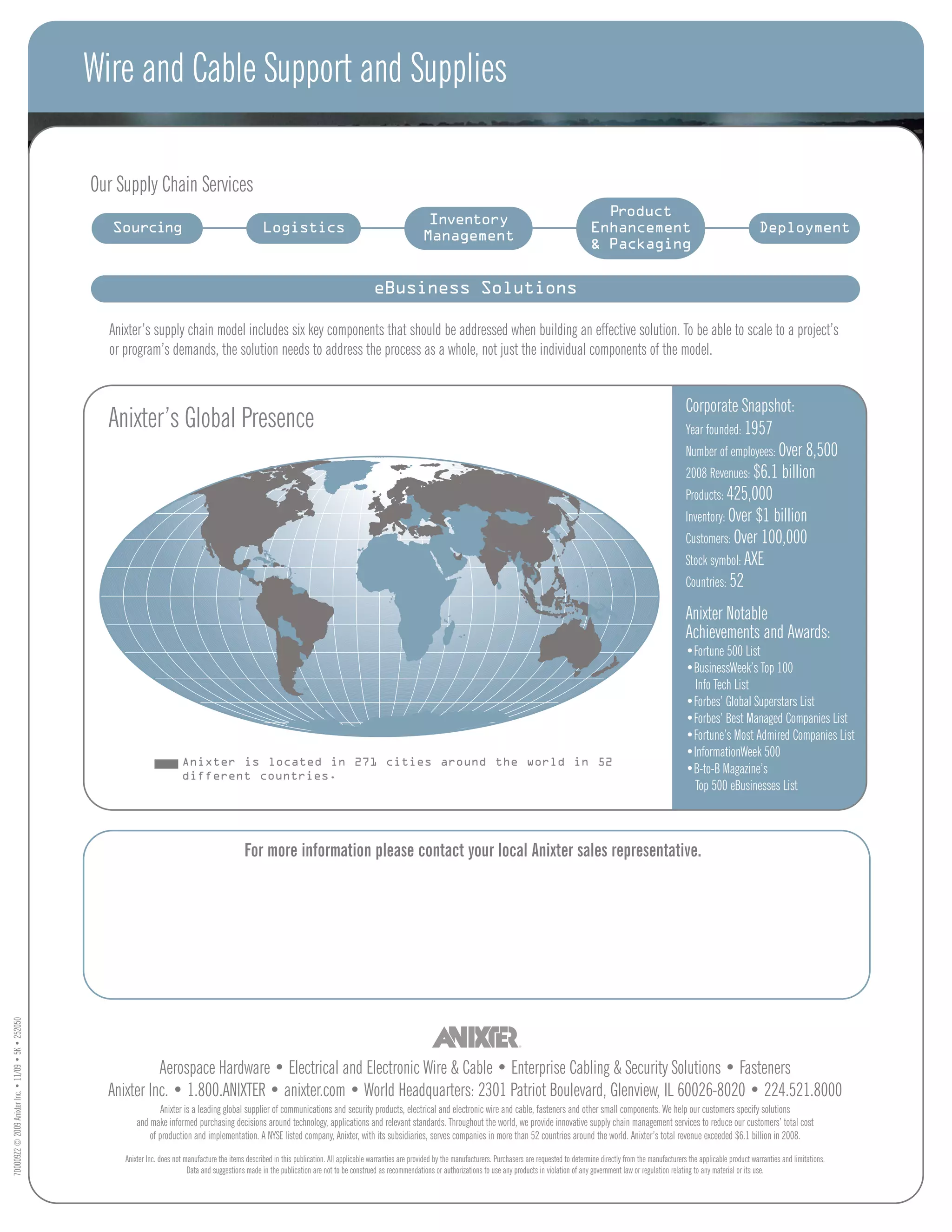 Anixter Wire & Cable PDF Business Business and Finance