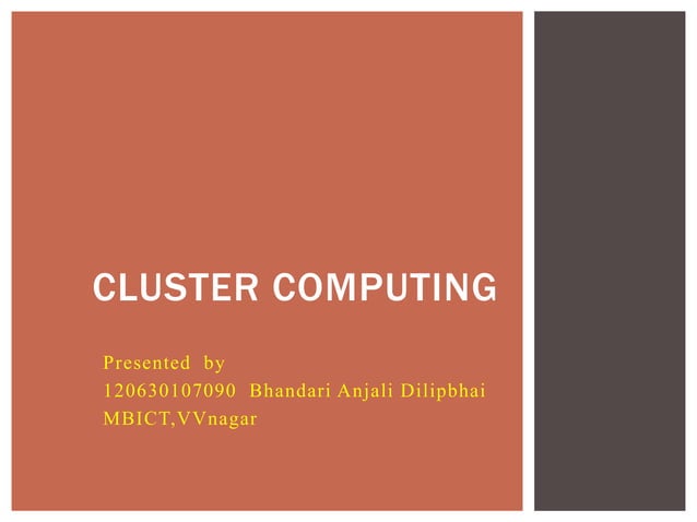 cluster computing | PPTX