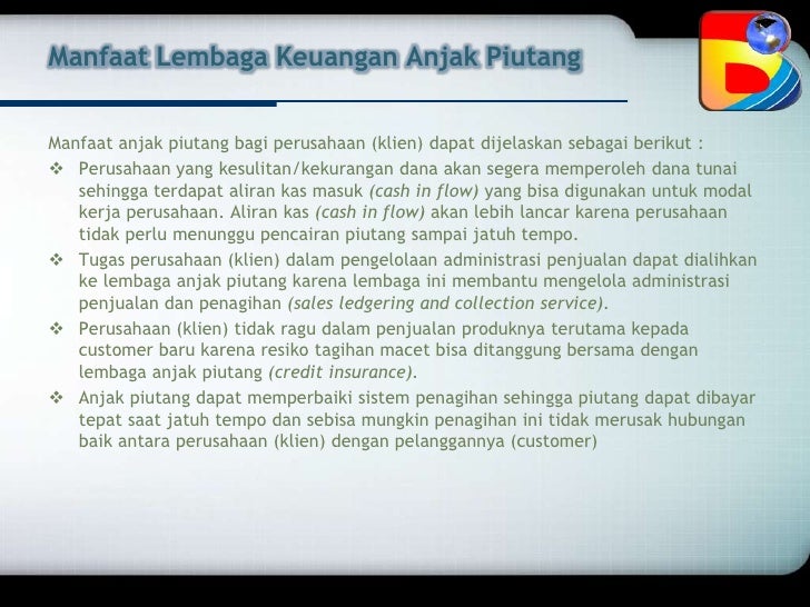 Pertanyaan Tentang Anjak Piutang Anjak Piutang Factoring
