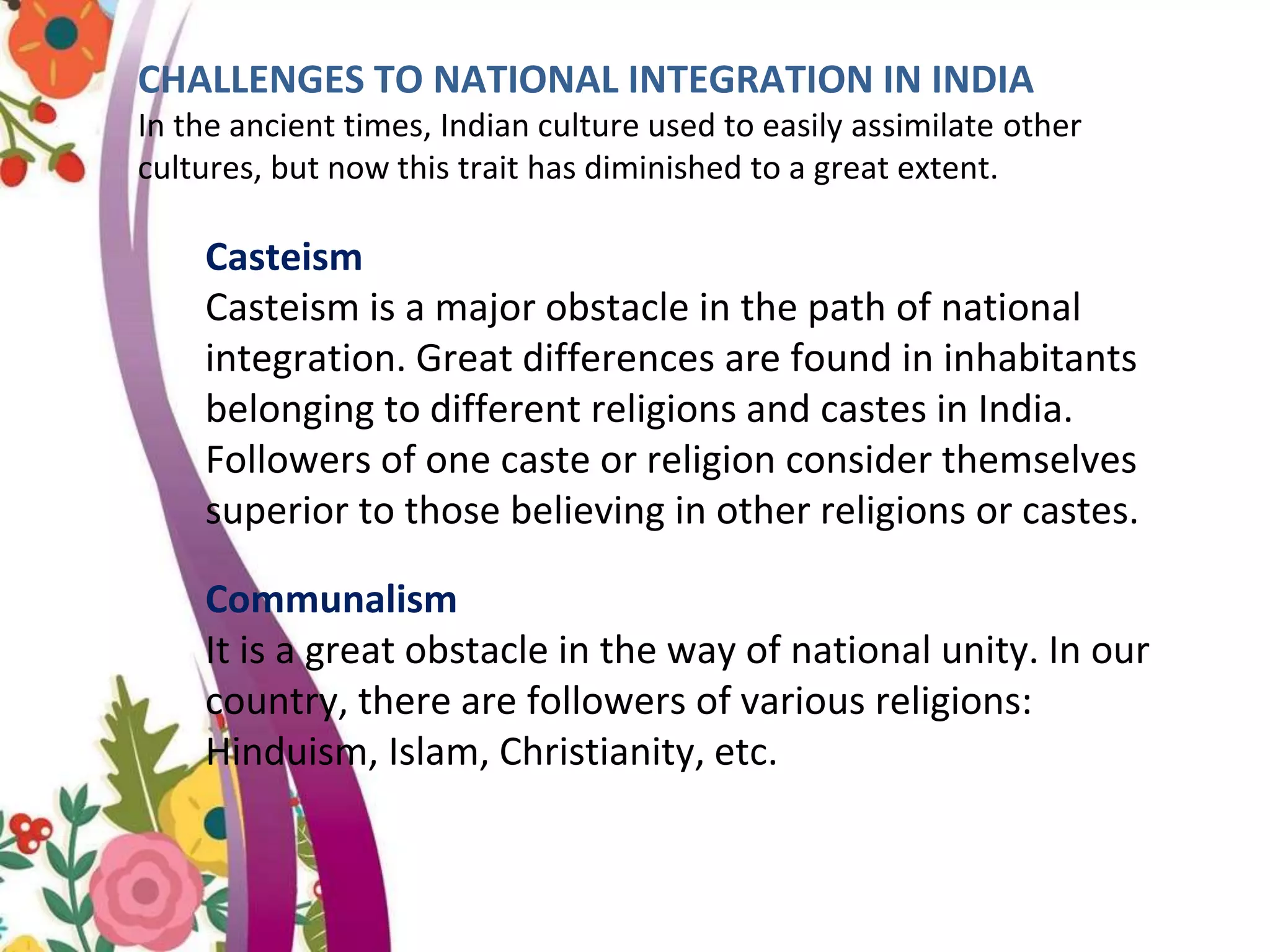 National and emotional integration | PPTX