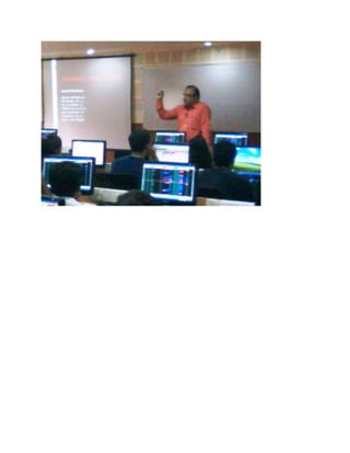 Anjan Chakraborty In IIM Finance Lab Taking Class