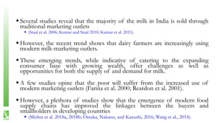 Traditional Versus Modern Milk Marketing Chains in India: Implications for Smallholder Dairy Farmers
