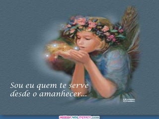 Sou eu quem te serve
desde o amanhecer...
 